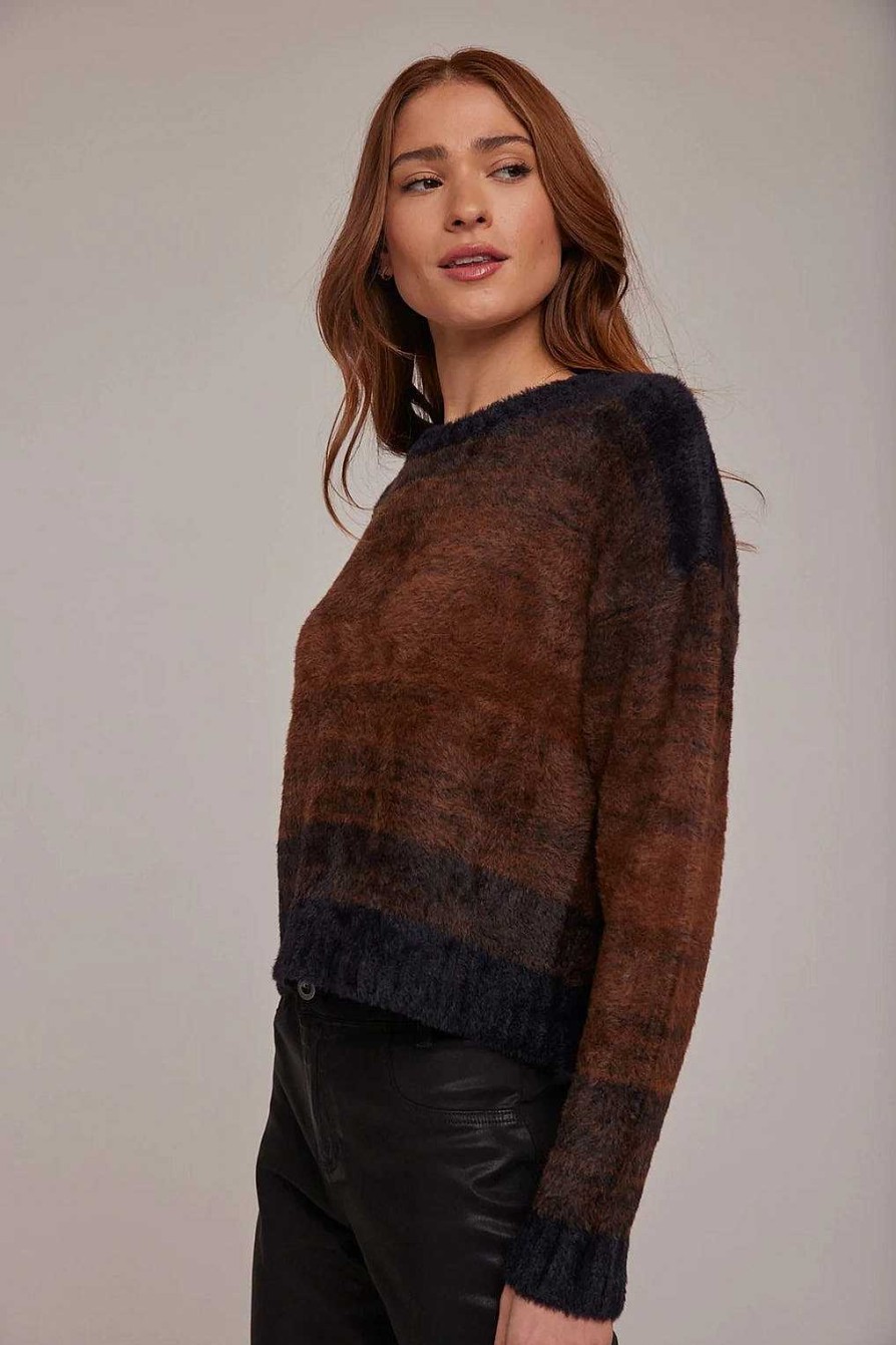 Apparel Bella Dahl | Slouchy Ombre Sweater Brown