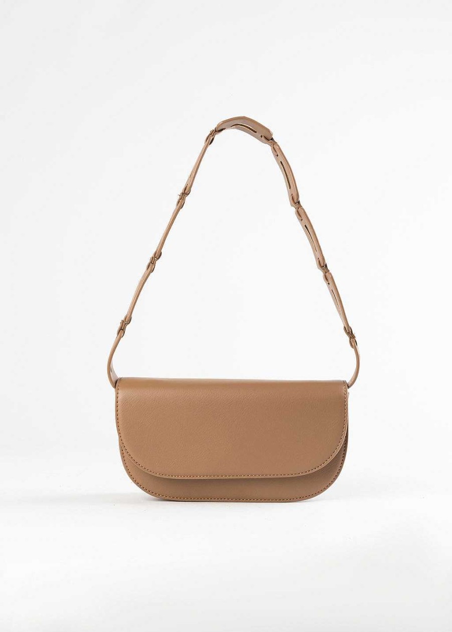 Handbags Melie Bianco | Inez Vegan Leather Bag Taupe