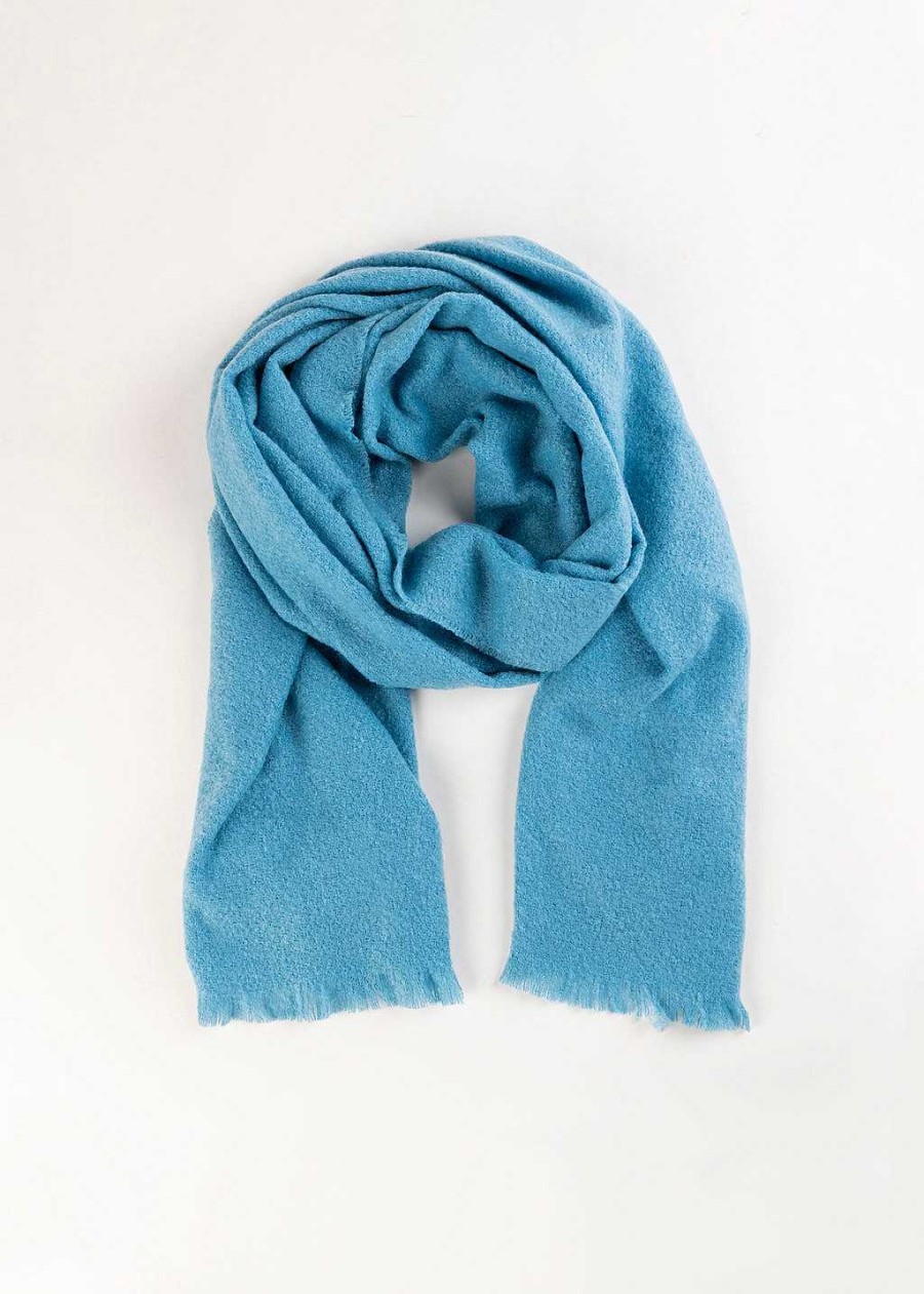 Accessories Echo | Buzzy Boucle Scarf Blue