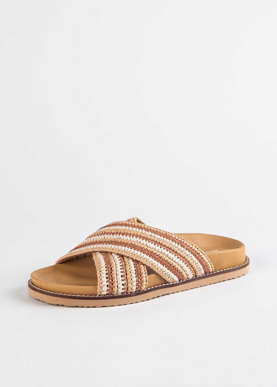 Shoes Inuovo | Raffia Slide Sandal Cafe