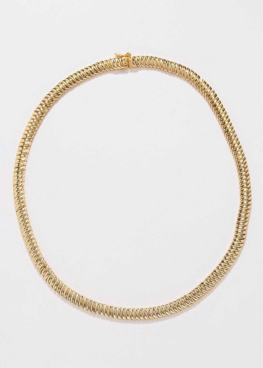 Accessories Armitage Avenue | Flat Chain Necklace Gold