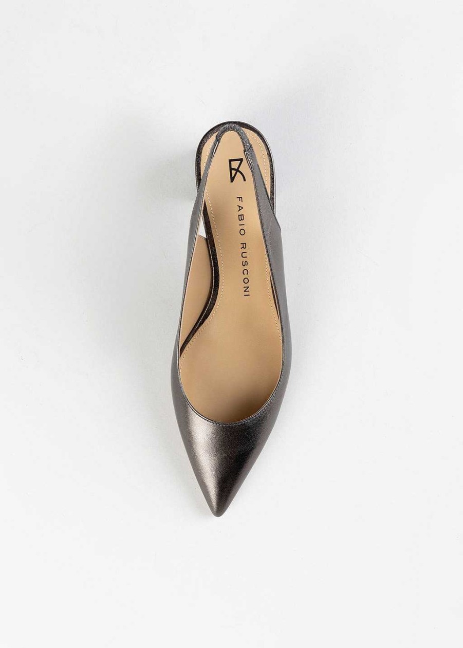 Shoes Fabio Rusconi | Window Leather Slingback Pewter