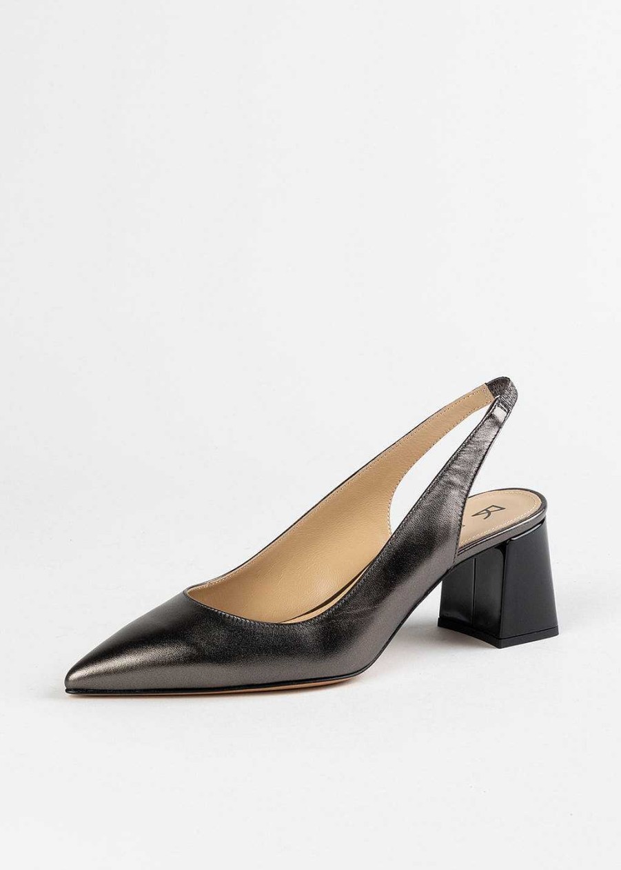 Shoes Fabio Rusconi | Window Leather Slingback Pewter