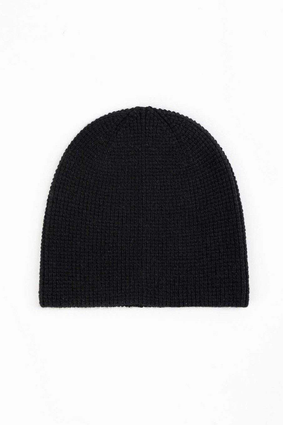 Accessories Echo | Waffle Knit Beanie Black