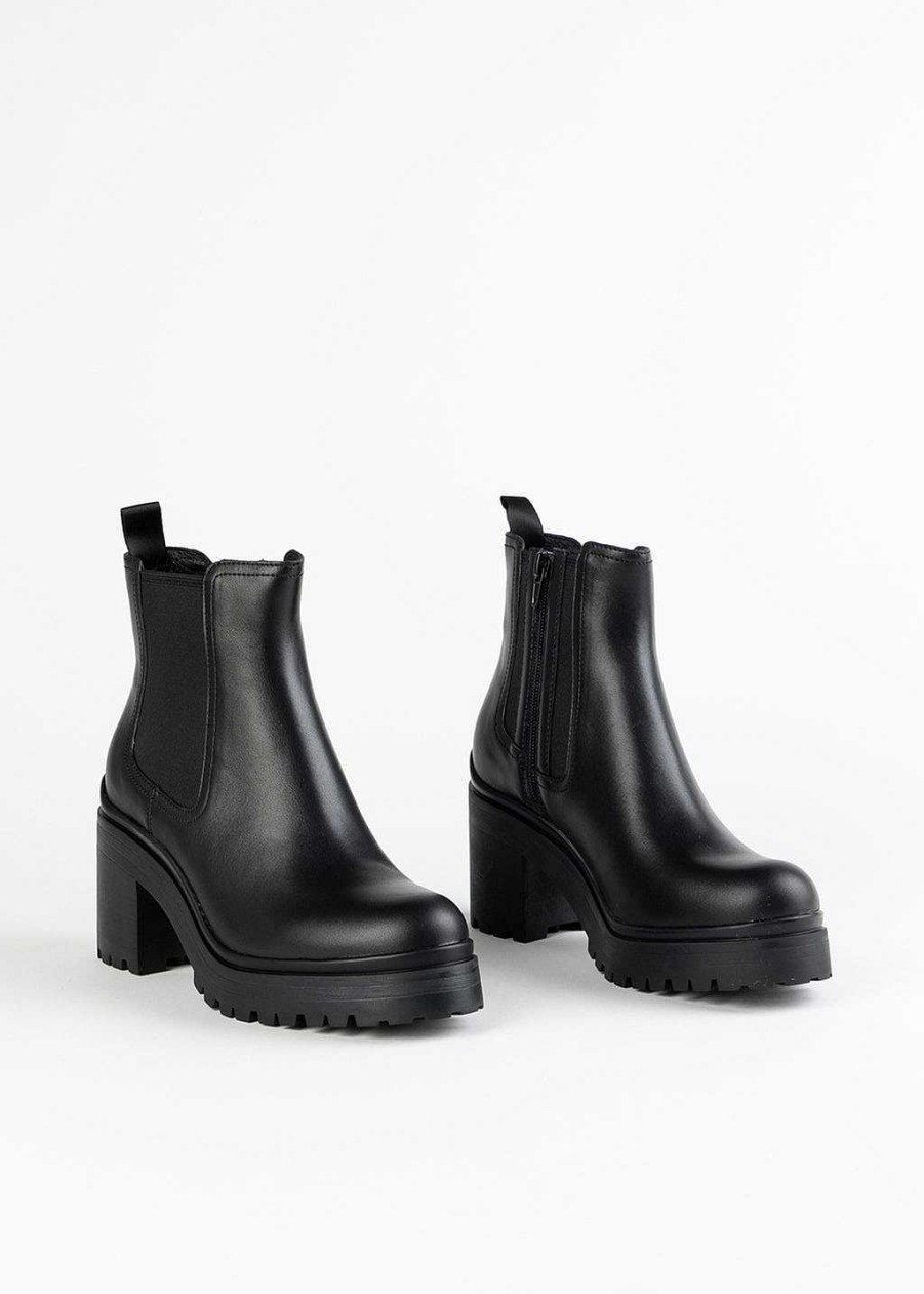 Shoes Jeffrey Campbell | Escob Platform Chelsea Boot Black Leather