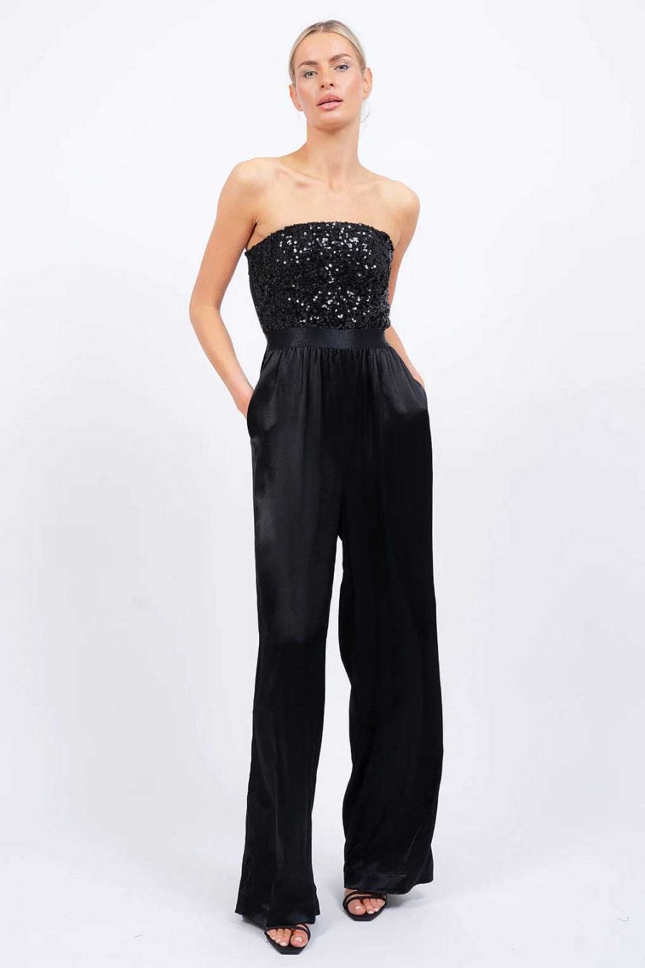 Apparel Central Park West | Aurelie Sequin Jumpsuit Xs