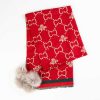 Accessories Mitchies | Monogram Knit Scarf Red