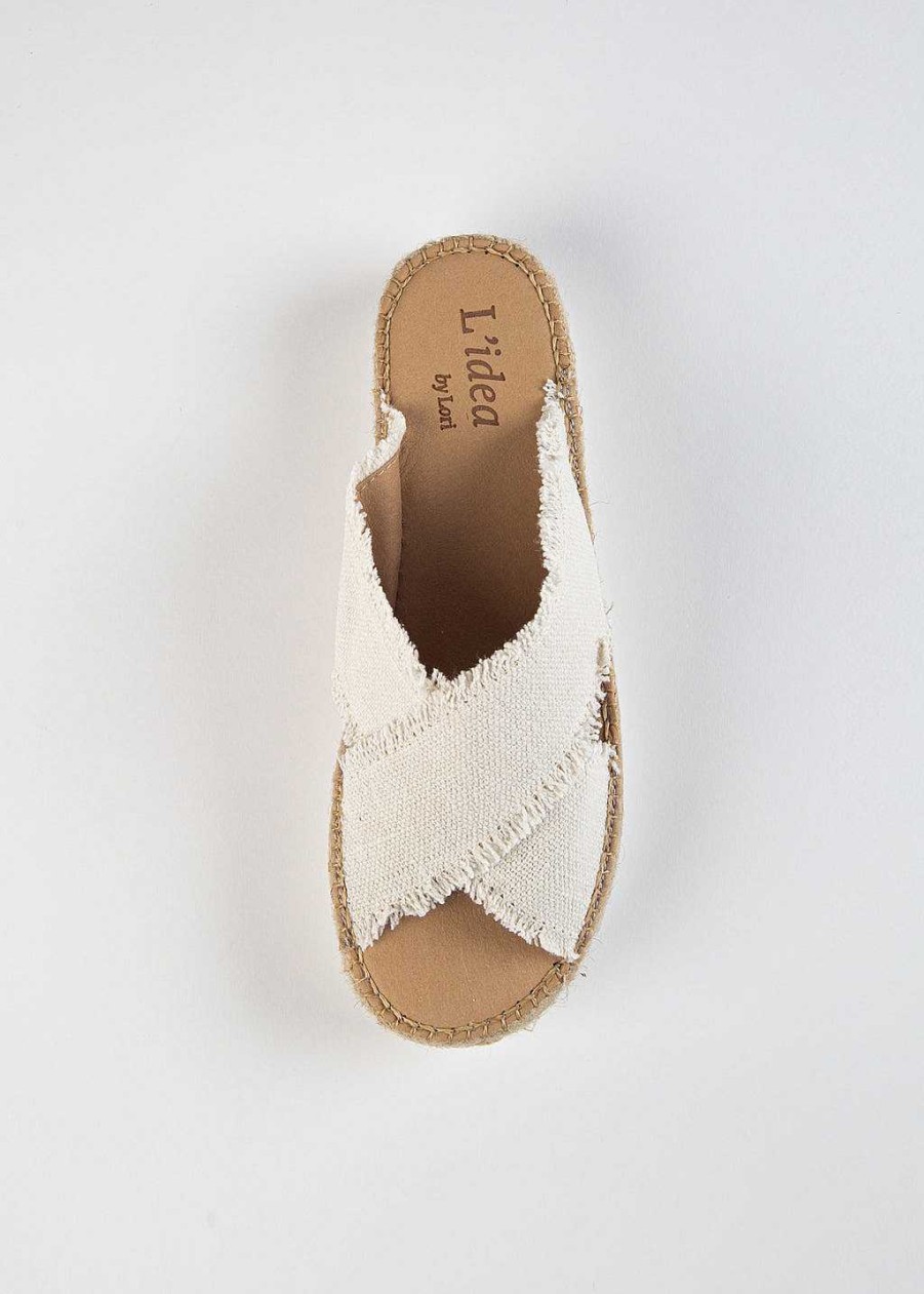 Shoes L'idea by Lori | Archer Espadrille Slide Ivory