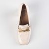 Shoes L'idea by Lori | Leather Heeled Loafer Cream Patent