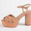 Shoes Schutz | Keefa Platform Sandal Honey Beige Suede