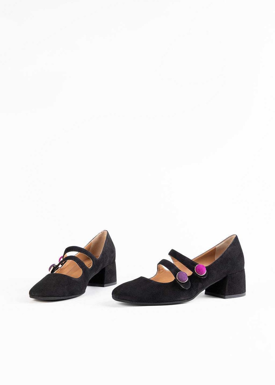 Shoes Roberto Festa | Halena Mary Jane Black Suede