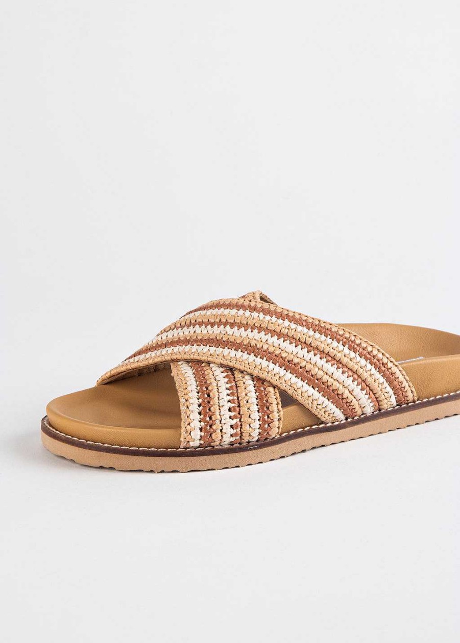 Shoes Inuovo | Raffia Slide Sandal Cafe