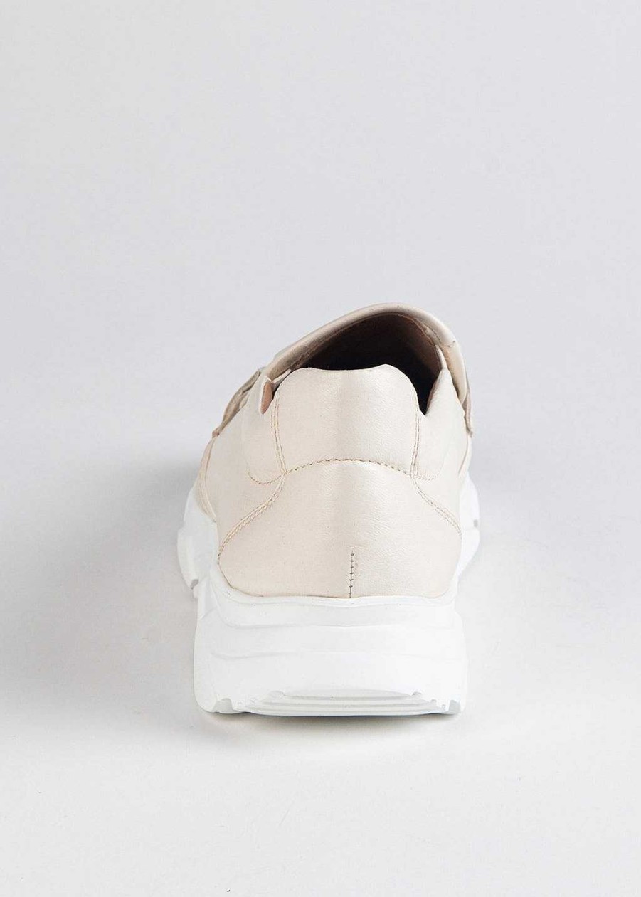 Shoes L'idea by Lori | Leather Sneaker With Chain Off White Leather