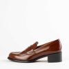 Shoes L'idea by Lori | Heeled Penny Loafer Cognac Leather