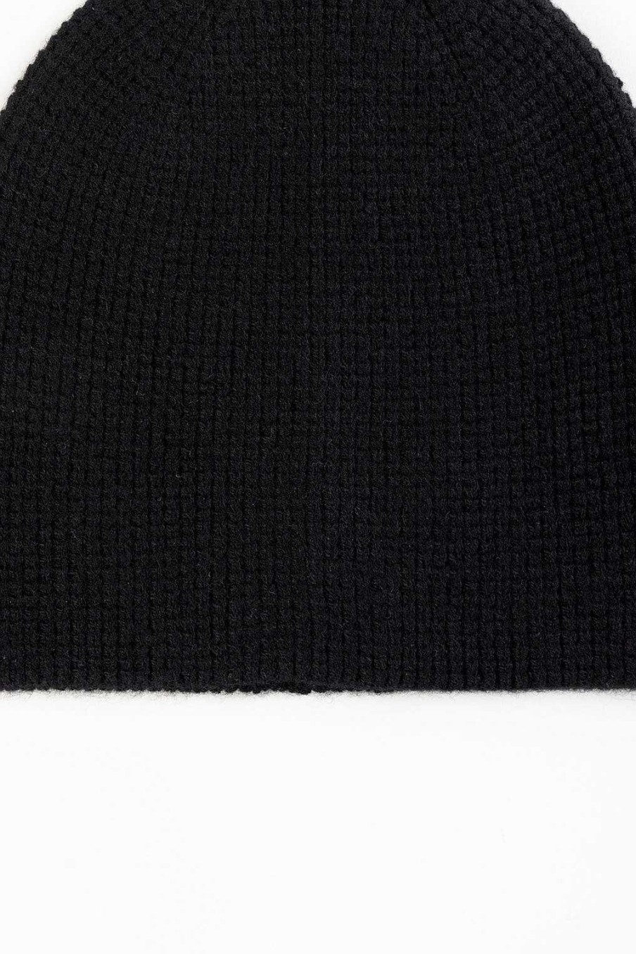 Accessories Echo | Waffle Knit Beanie Black