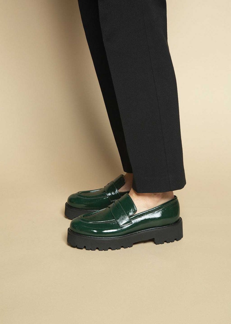 Shoes L'idea by Lori | Patent Leather Loafer Forest Patent