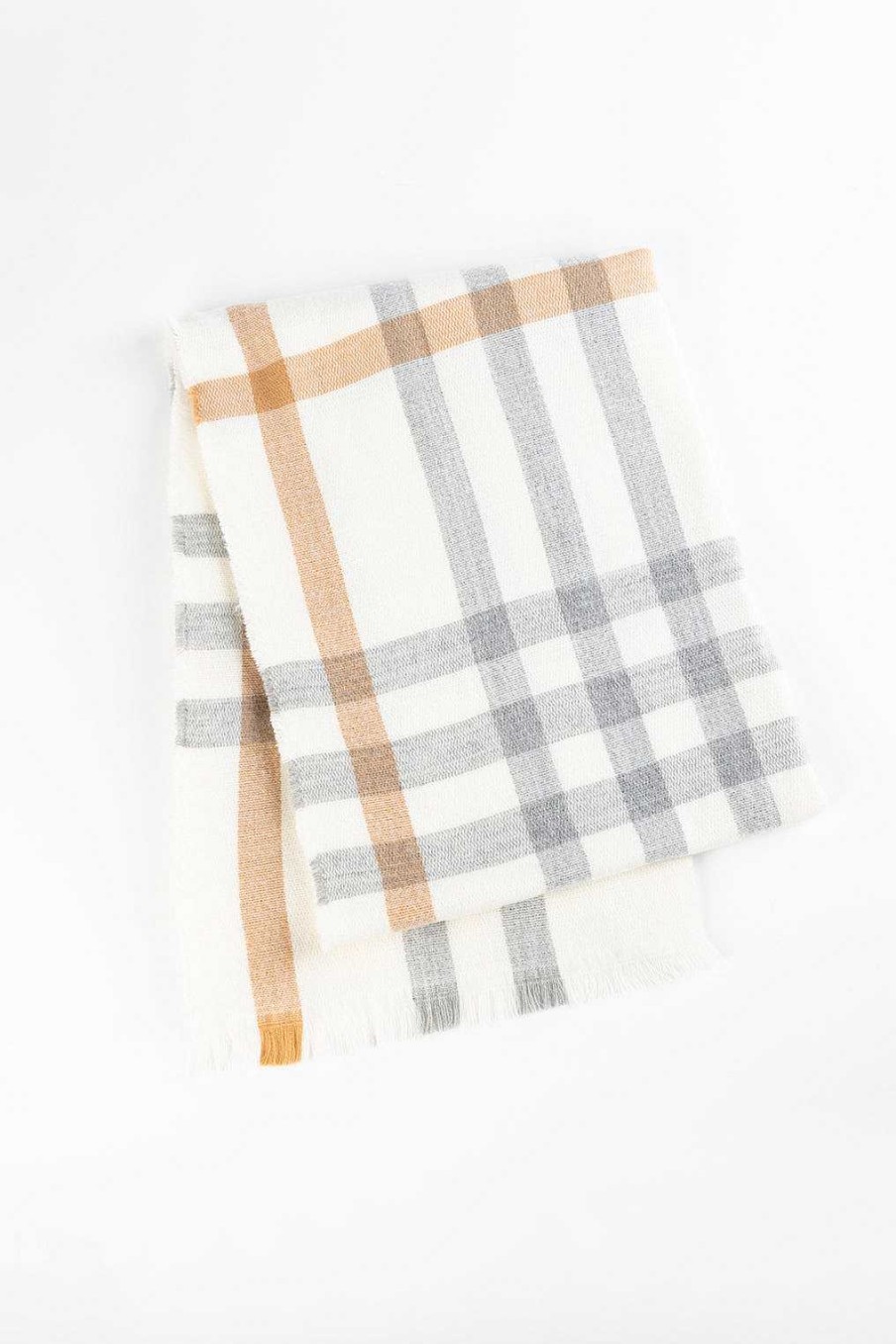 Accessories Rino&Pelle | Arrow Plaid Scarf White Multi