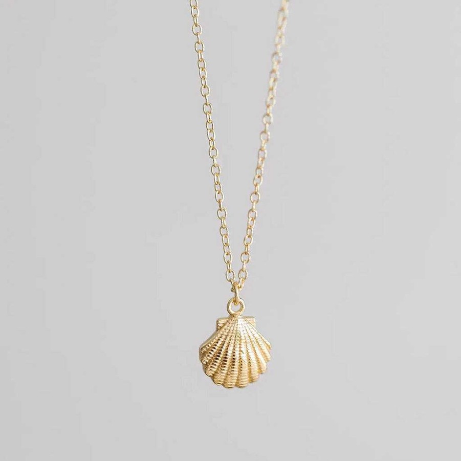 Accessories Armitage Avenue | Scallop Necklace Gold