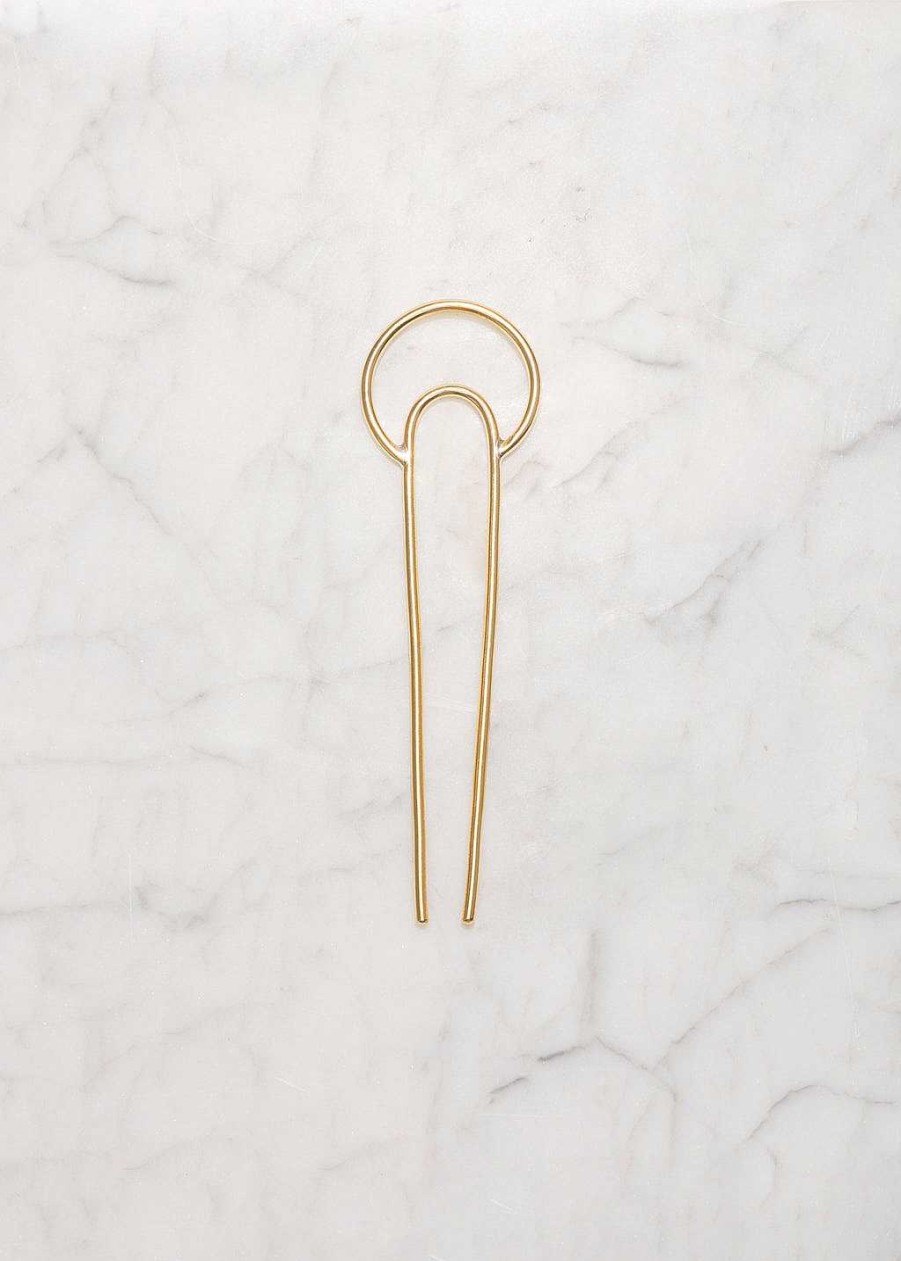 Accessories Armitage Avenue | Large Crescent Hair Pin Gold