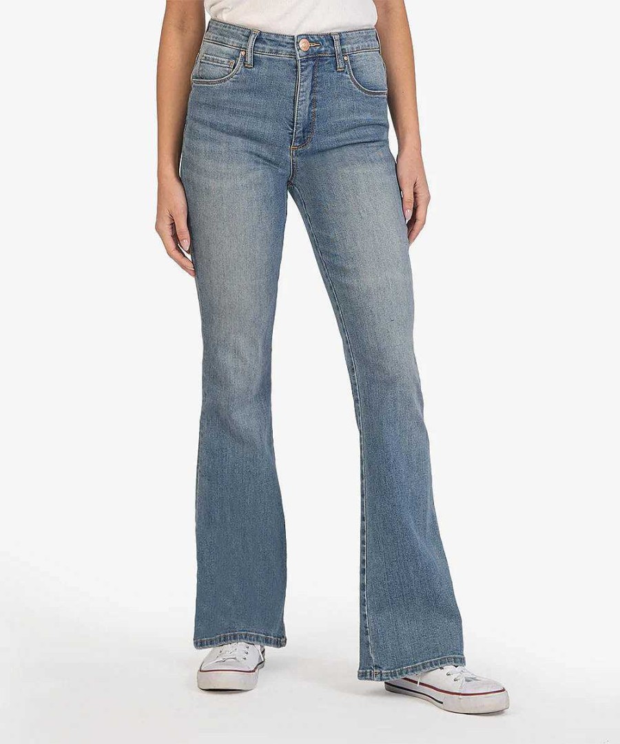 Apparel Kut From The Kloth | Ana High Rise Flare Jean Med Denim