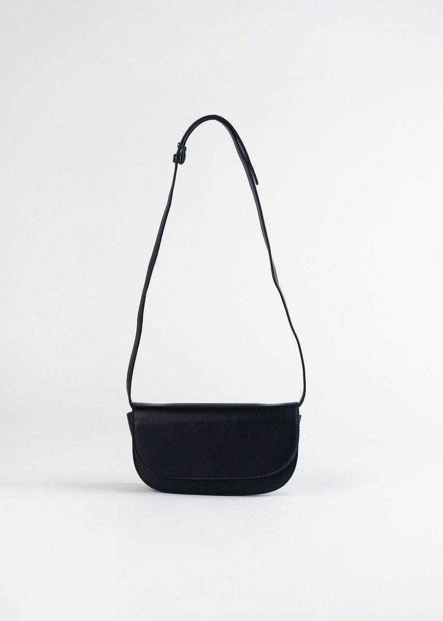 Handbags Melie Bianco | Inez Vegan Leather Bag Black