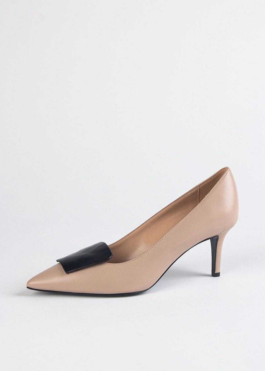 Shoes Fabio Rusconi | Pointed Toe Pump Stucco Black