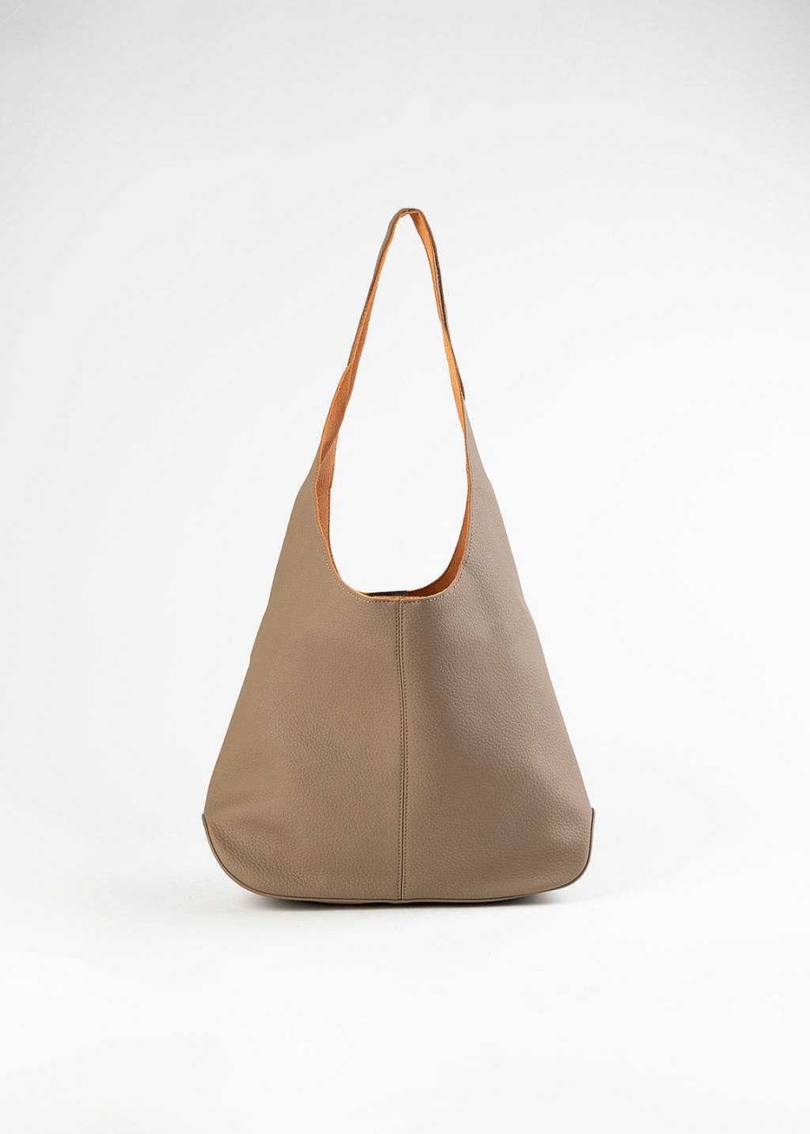 Handbags Melie Bianco | Kenya Shoulder Bag Taupe