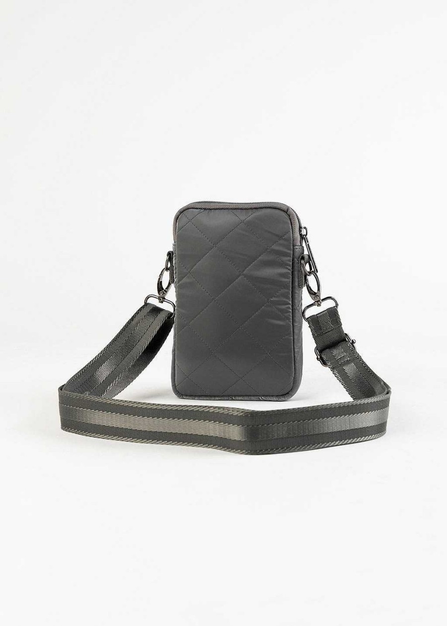 Handbags Haute Shore | Casey Shadow Cell Phone Crossbody Gunmetal