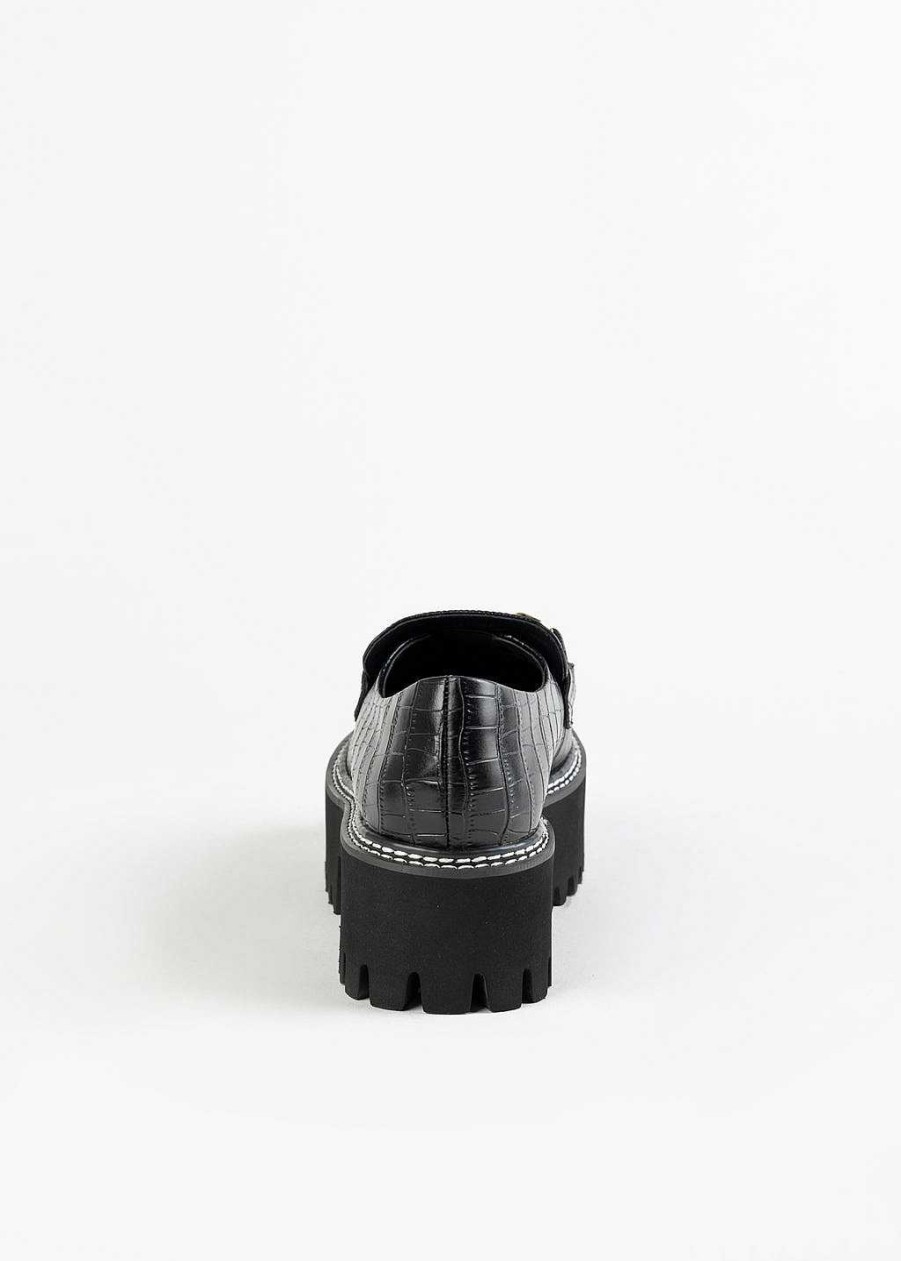 Shoes Intentionally Blank | Helix Platform Loafer Black Leather