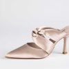 Shoes Jeffrey Campbell | Tied Up Satin Heel Champagne Satin