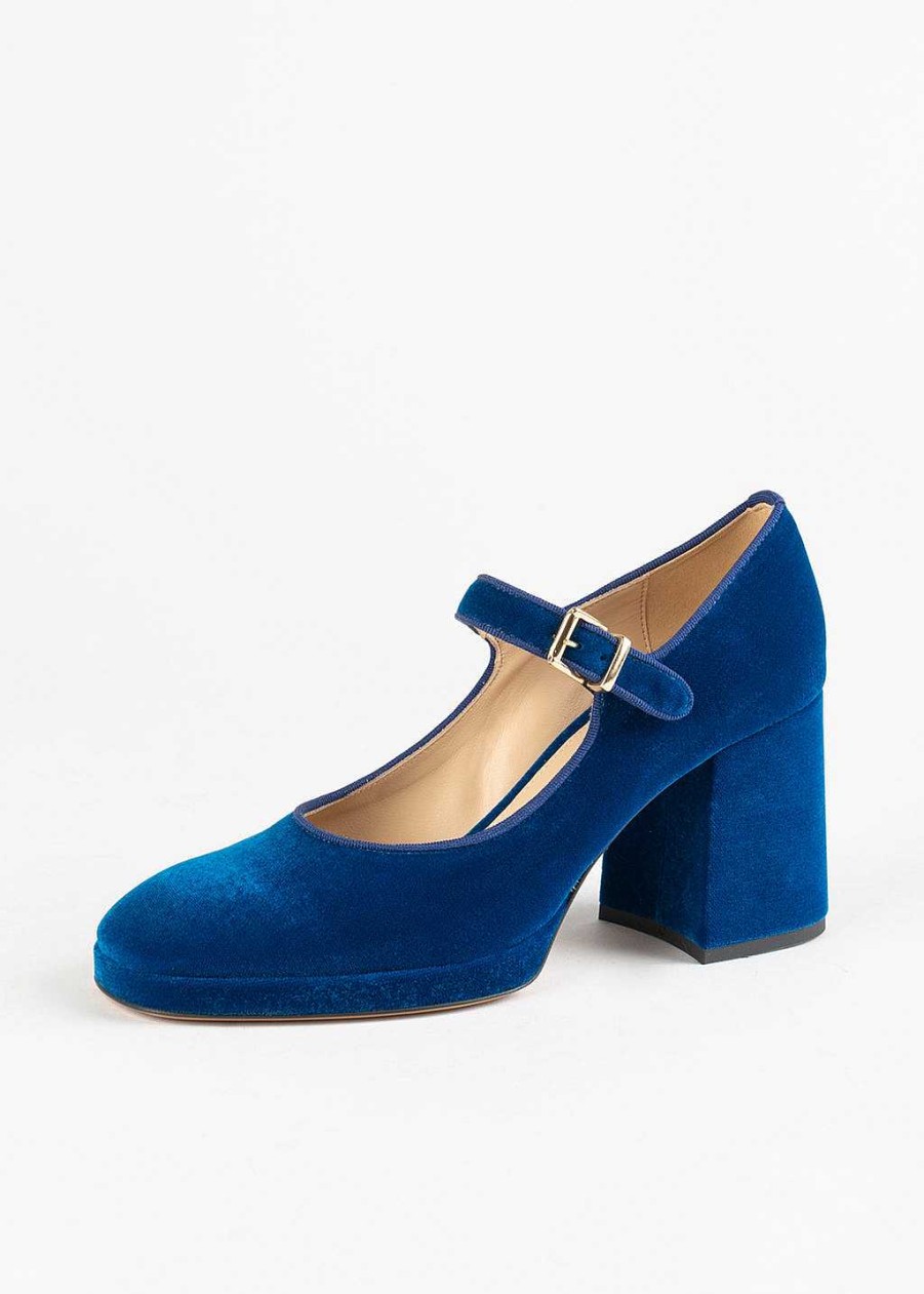 Shoes Fabio Rusconi | Velvet Mary Jane Blue