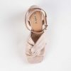 Shoes L'idea by Lori | Platform Heeled Sandal Taupe Shimmer Suede