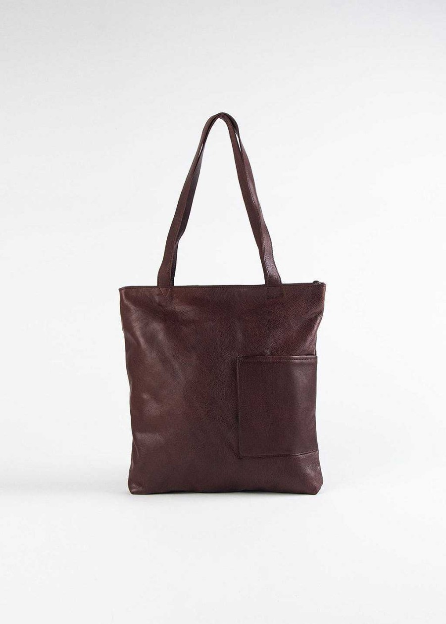 Handbags Latico | Leon Leather Tote Brown Leather