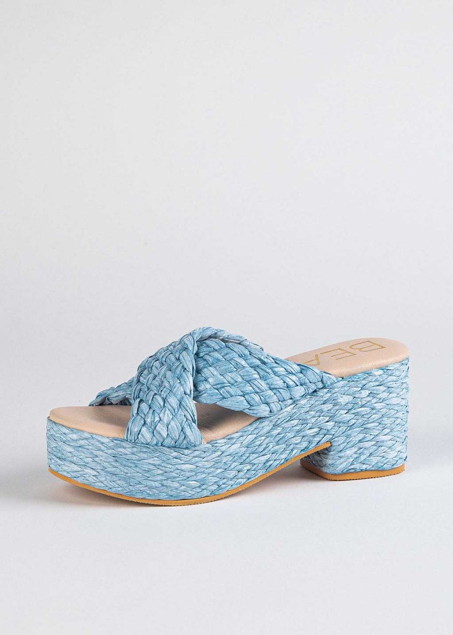 Shoes Beach By Matisse | Reflection Criss Cross Raffia Slide Sky