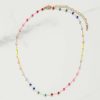 Accessories Armitage Avenue | Delicate Beaded Necklace Pink Multi