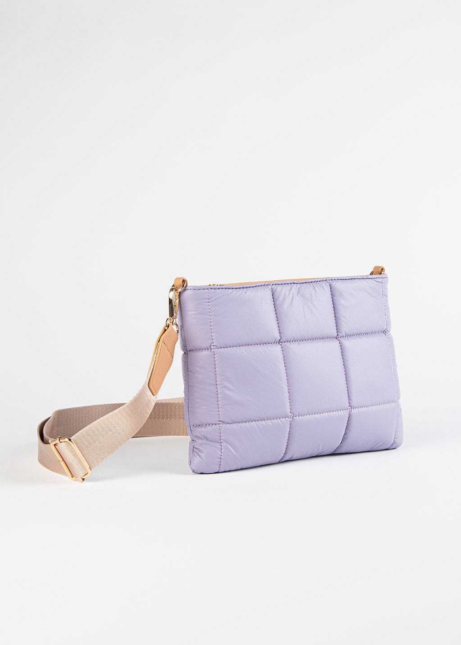 Handbags Chinese Laundry | Quilted Nylon Crossbody Lilac