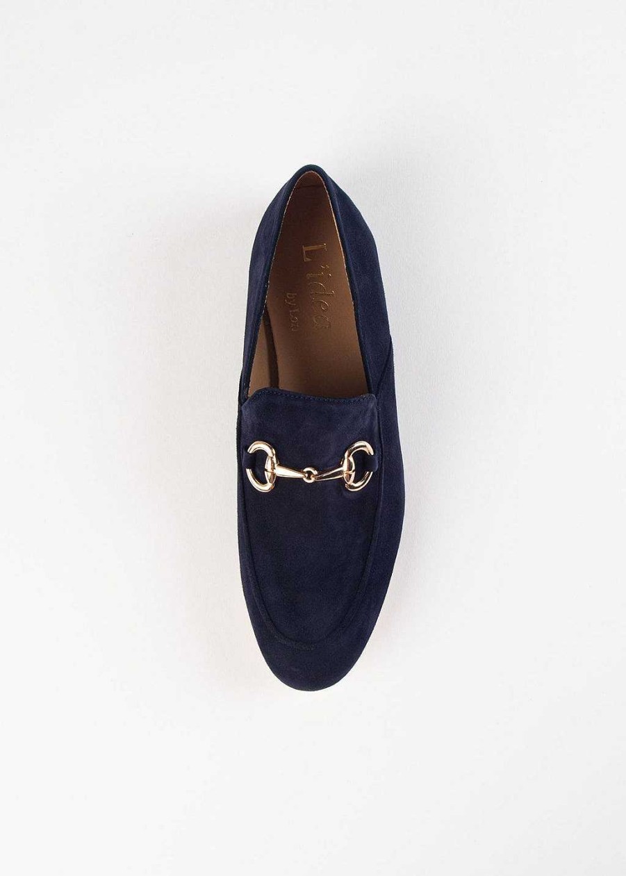 Shoes L'idea by Lori | Loafer With Bit Navy Suede