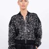 Apparel Central Park West | Aurelie Sequin Bomber Silver