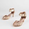 Shoes Pelle Moda | Berlin Kitten Heel Sandal Platino