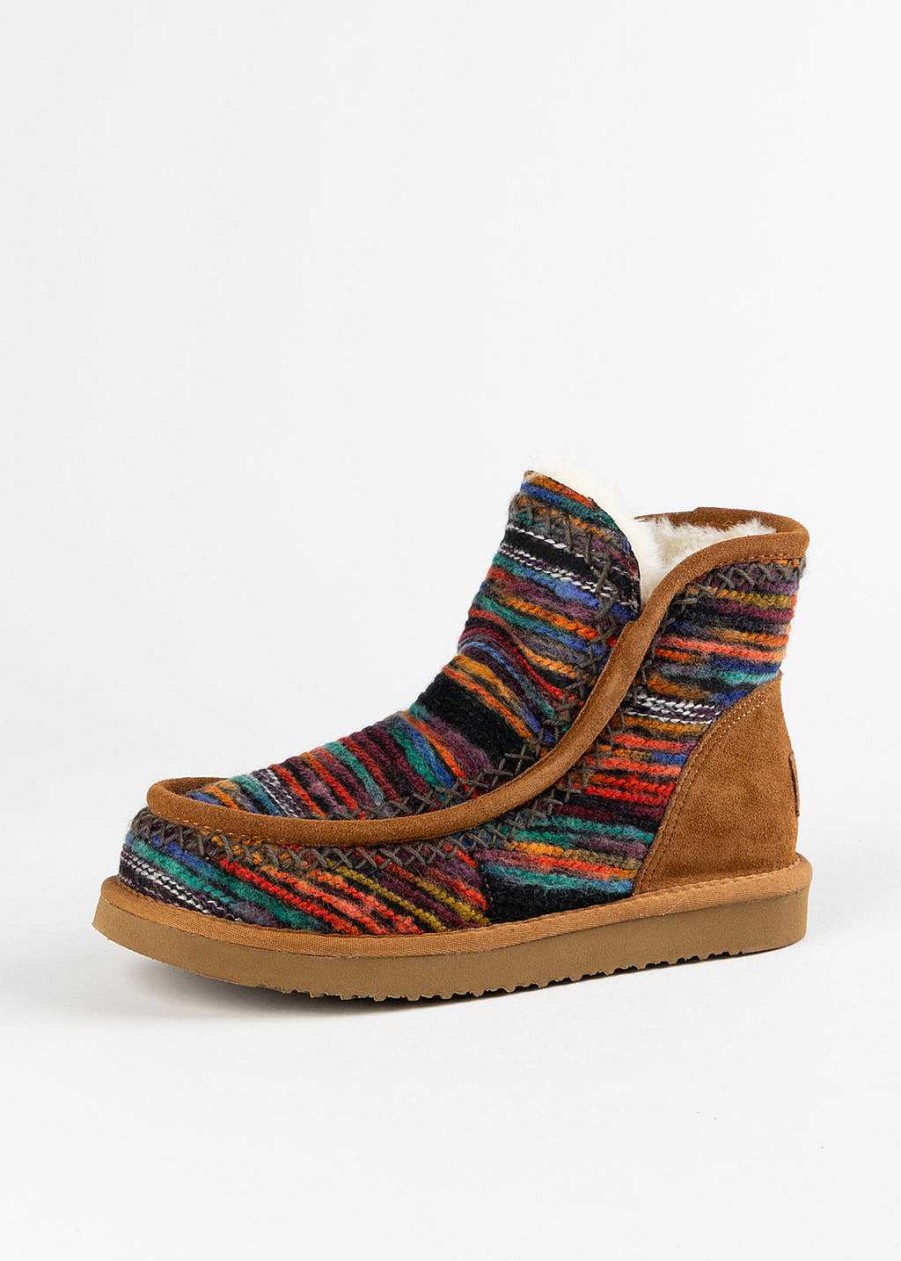 Shoes MA '91 | Whipstitch Slipper Bootie Tan Multi