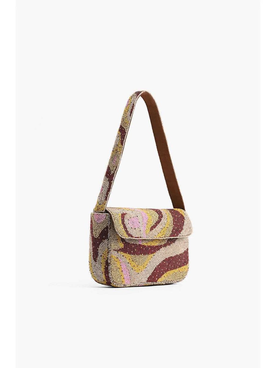 Handbags Armitage Avenue | Plum Retro Beaded Shoulder Bag Plum Multi