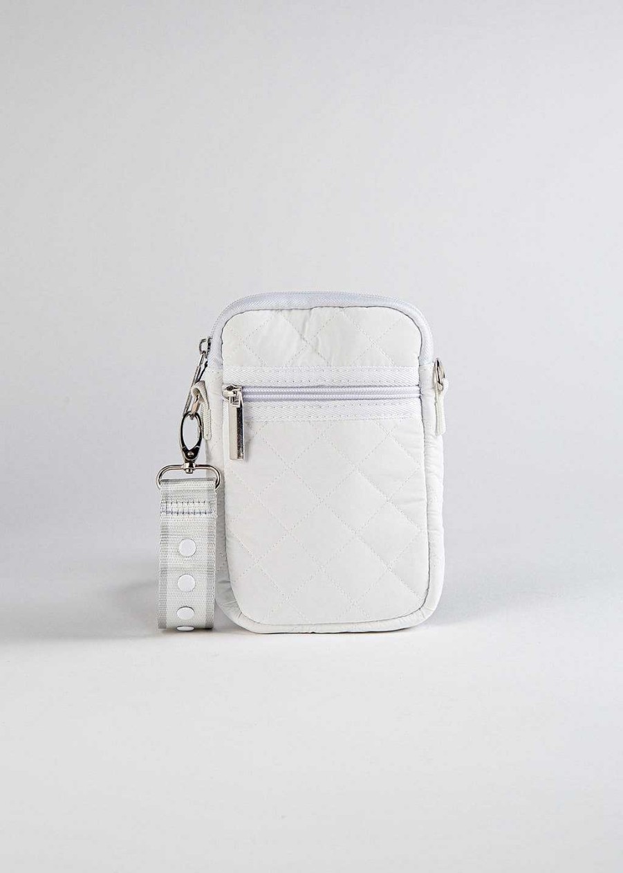 Handbags Haute Shore | Casey Cloud Cell Phone Crossbody White