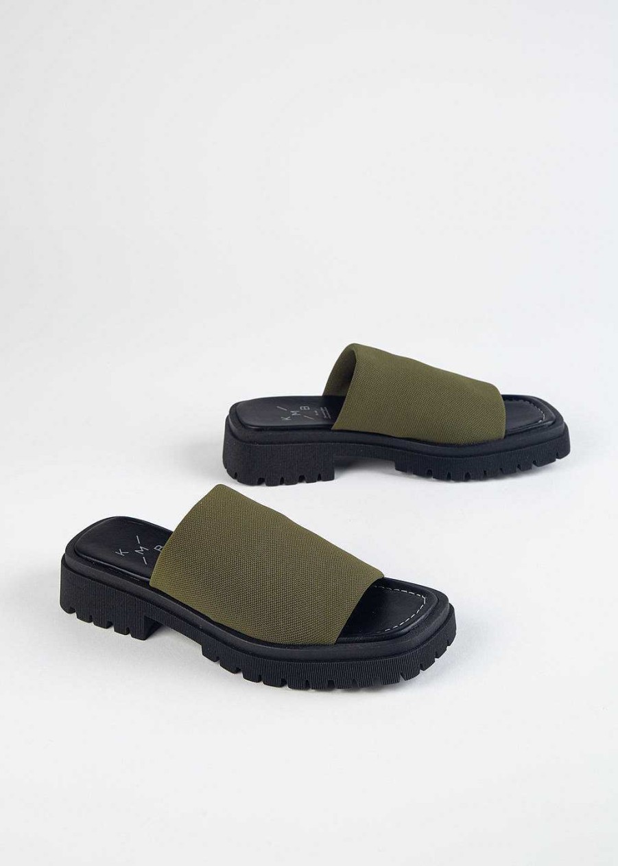 Shoes KMB | Rose Slide Sandal Olive