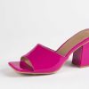 Shoes Shu Shop | Gillian Patent Heeled Sandal Fuchsia Patent