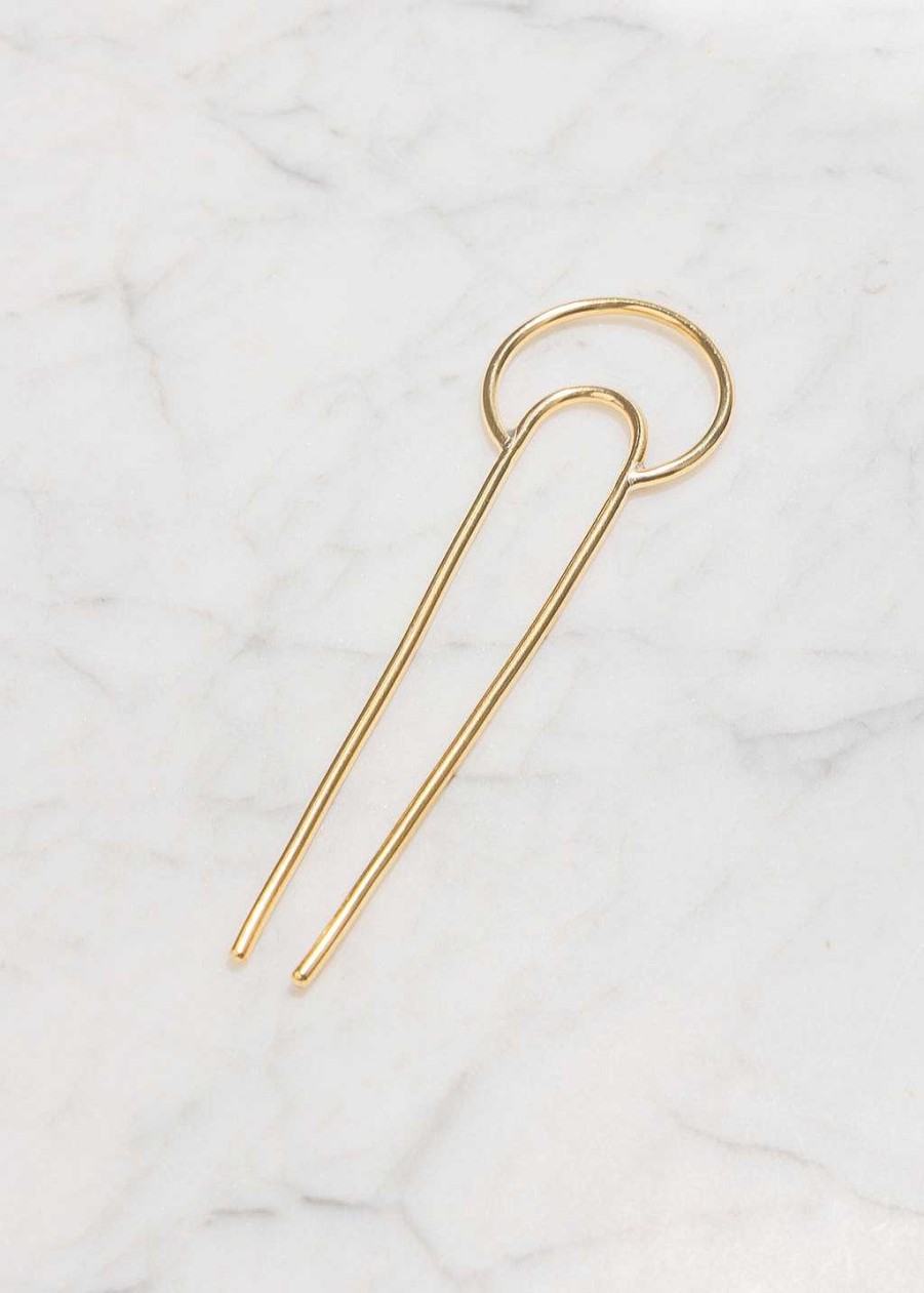 Accessories Armitage Avenue | Large Crescent Hair Pin Gold