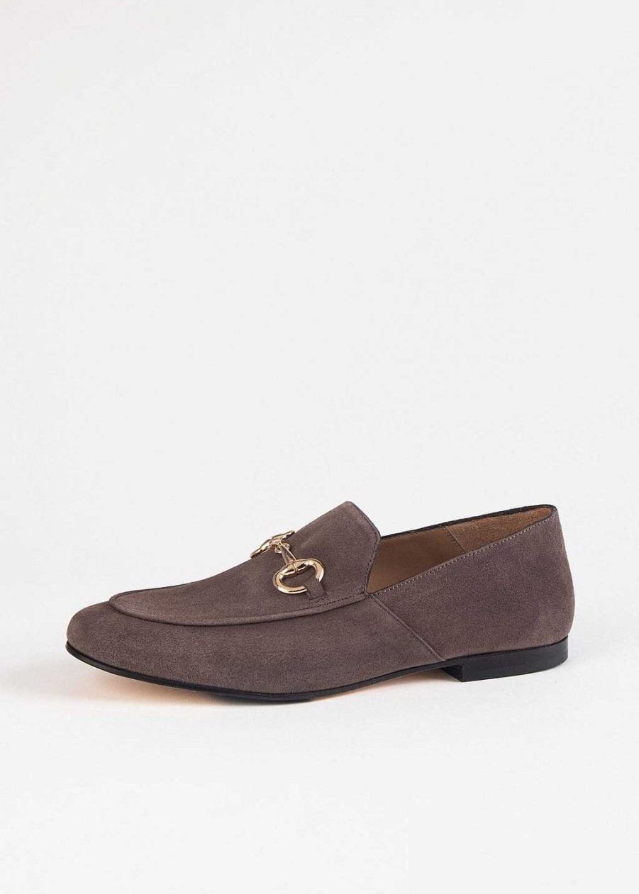 Shoes L'idea by Lori | Loafer With Bit Dark Taupe Suede