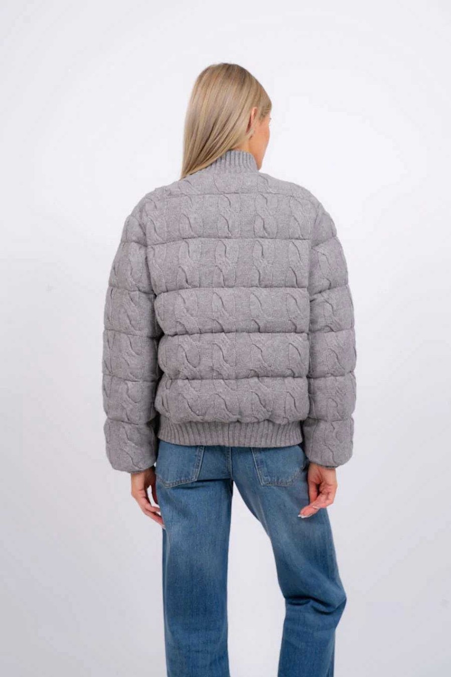 Apparel Central Park West | Aubrey Cable Puffer Jacket Xs