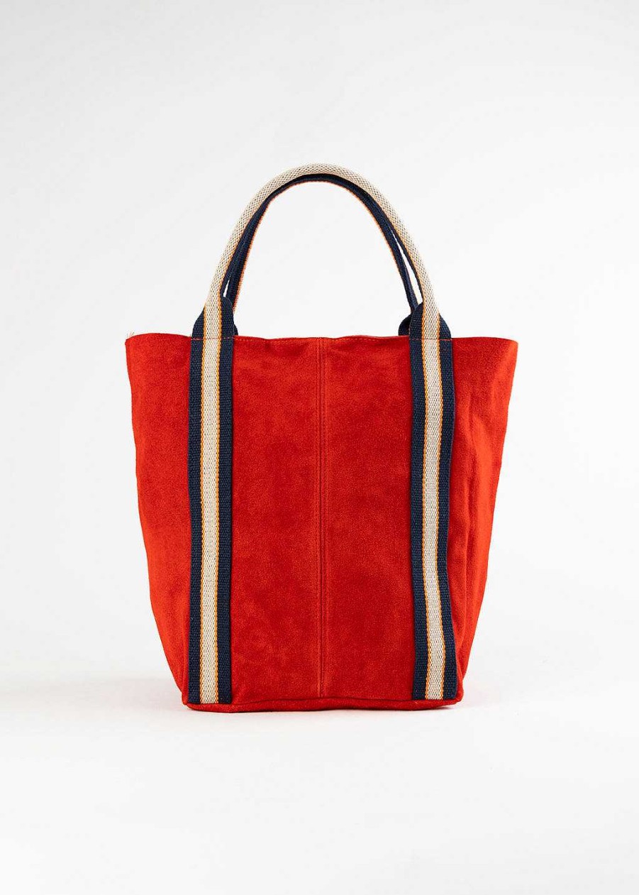 Handbags Armitage Avenue | Melody Suede Tote Red Multi