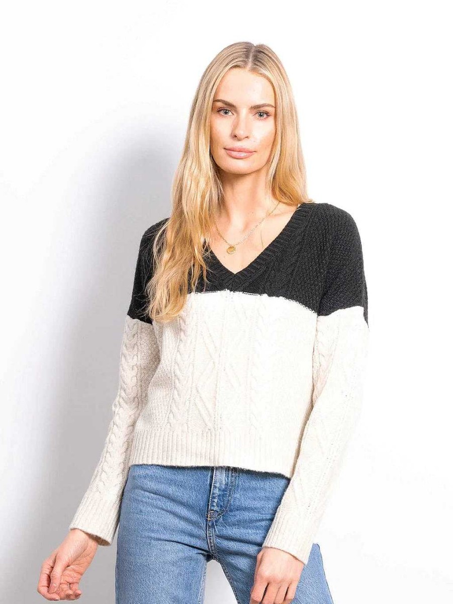 Apparel Central Park West | Savannah Cable Knit Sweater Xs