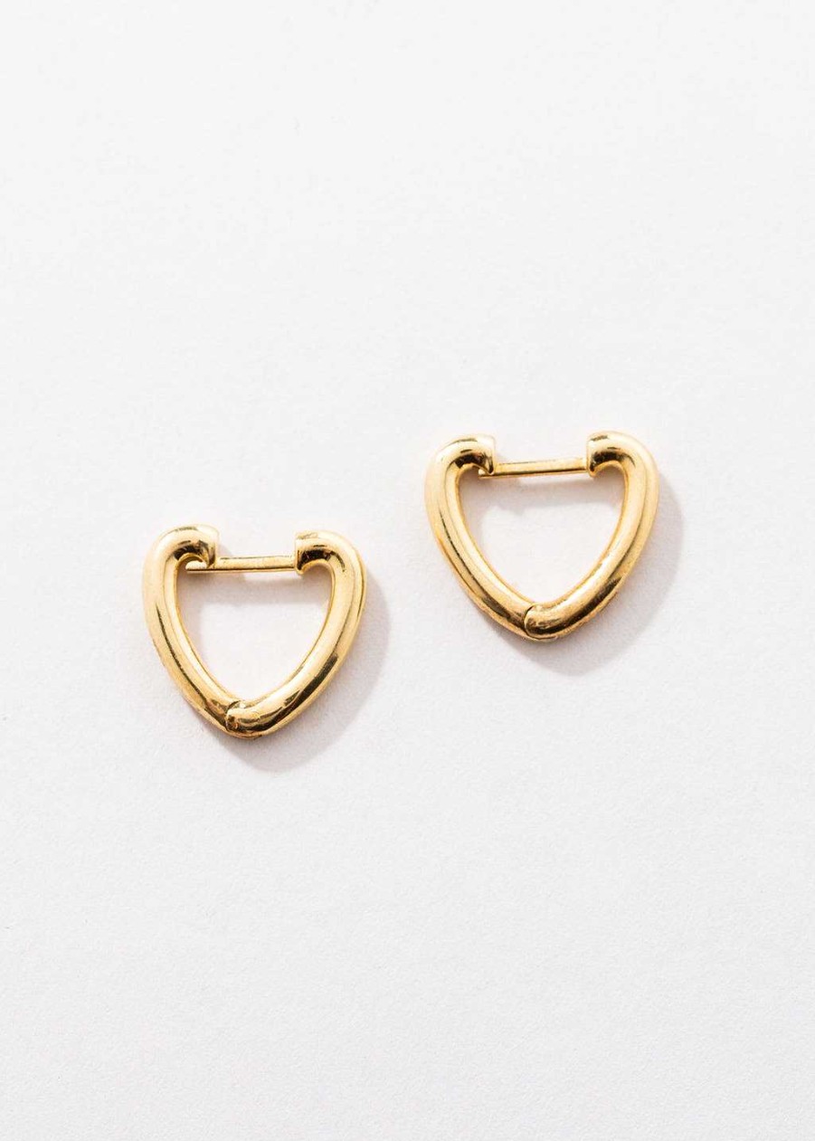 Accessories Armitage Avenue | V Shape Hoops Gold